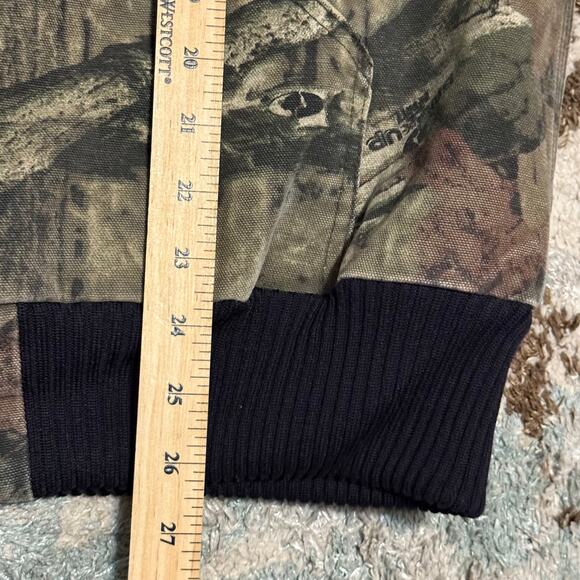 Carhartt Camo Canvas Jacket Size Large Mossy Oak Camouflage Hunting J221 314 - Picture 8 of 8